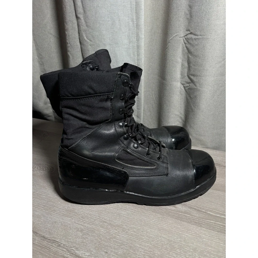 Belleville 800 TRP ST Mens 12.5 R Tactical Steel Toe Boots Black Leather Vibram